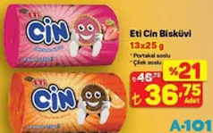 ETİ CİN BİSKÜVİ 13X25 G